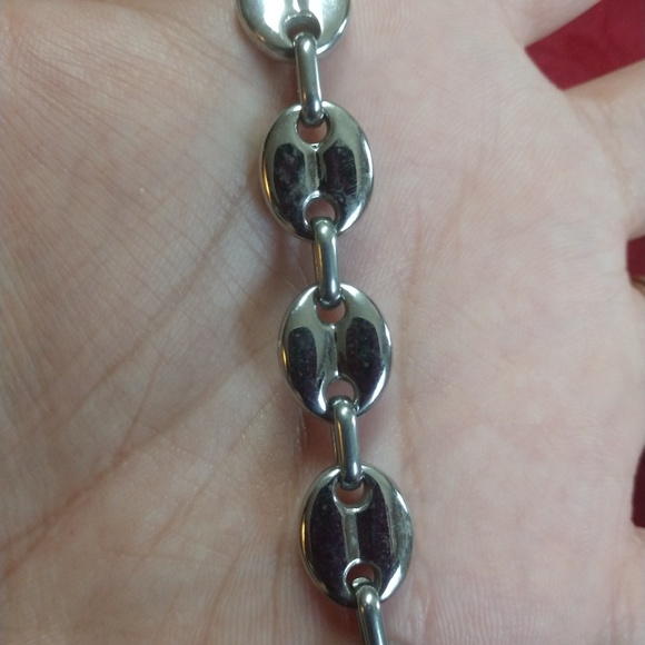 Men's Silver Stainless Steel Bracelet - Picture 2 of 2